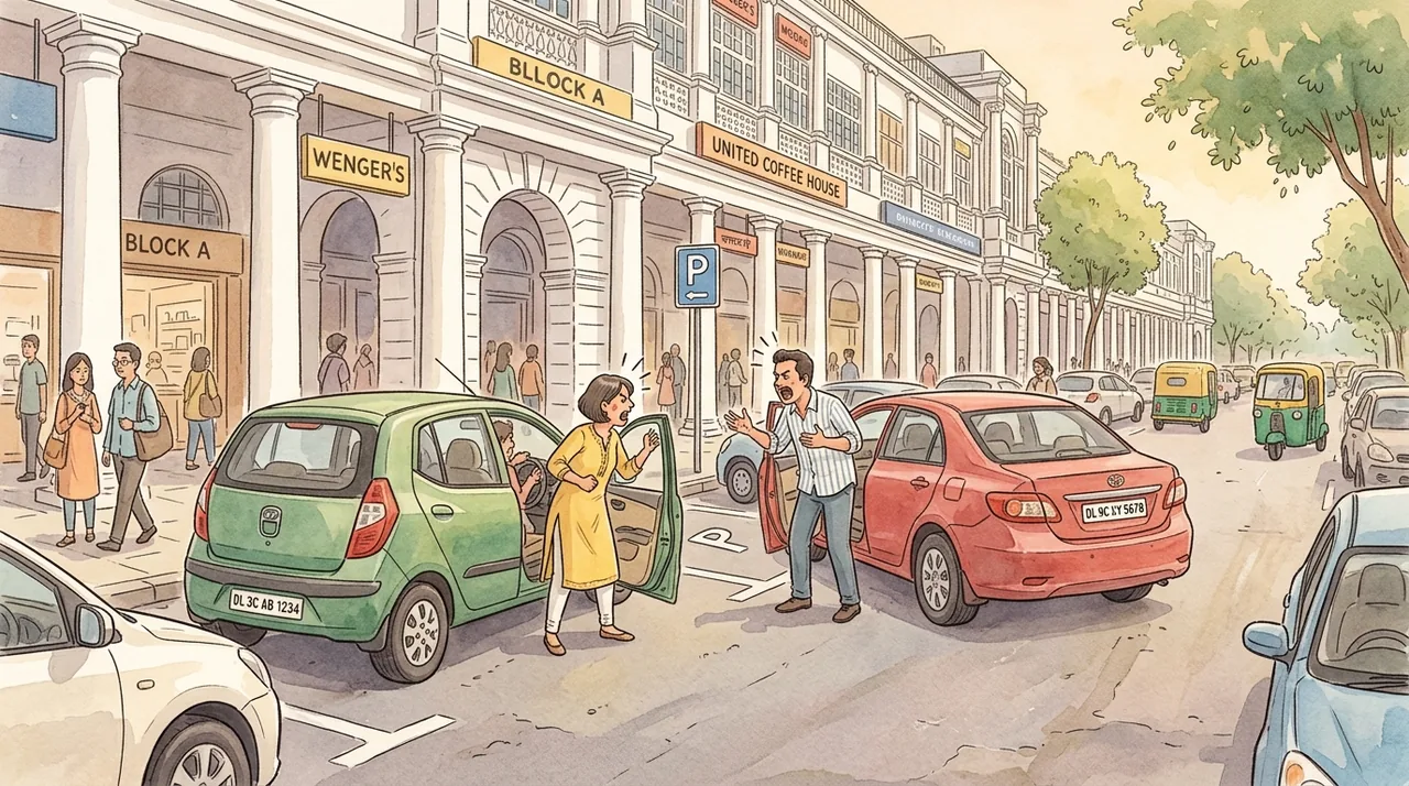 CP Parking Ka Mahabharat