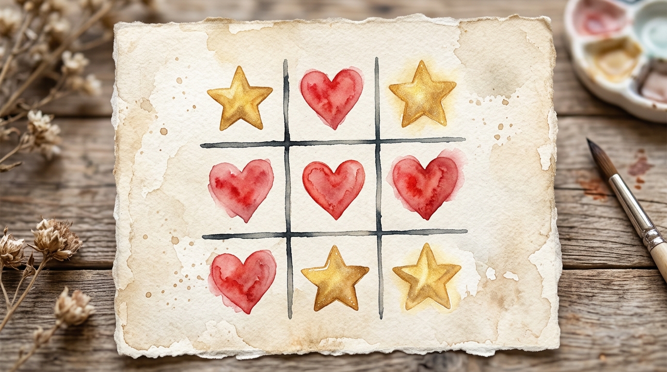 Hearts vs Stars Tic Tac Toe